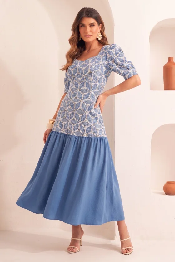 Vestidos evangélicos no atacado — look Dazul, referências 4952.85